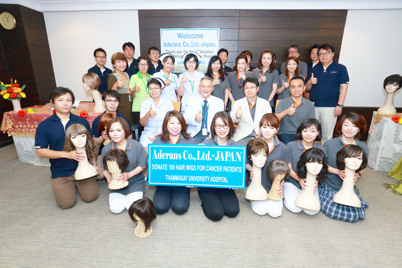 Attendance at the ceremony of wig donation in Thai hospitals 