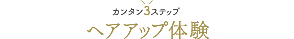 カンタン3ステップ ヘアアップ体験