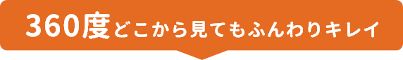 360度どこから見てもふんわりキレイ
