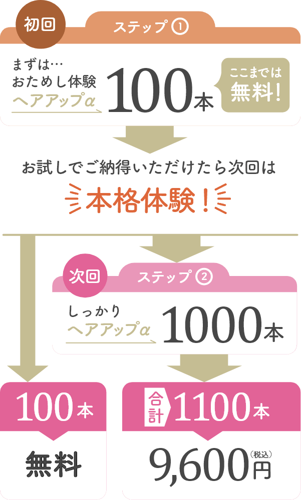 ヘアアップαカラエル│30分増毛つけ放題キャンペーン3000円（税込