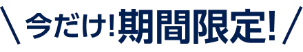 今だけ!期間限定!