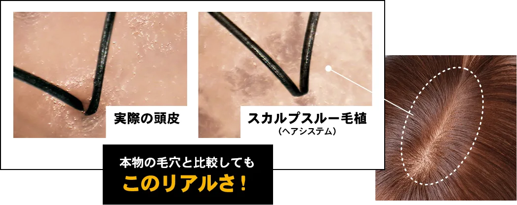 本物の毛穴と比較してもこのリアルさ!