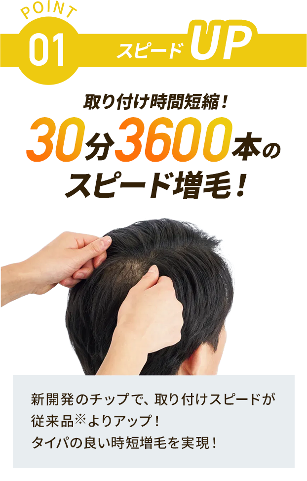 POINT 01 スピードUP