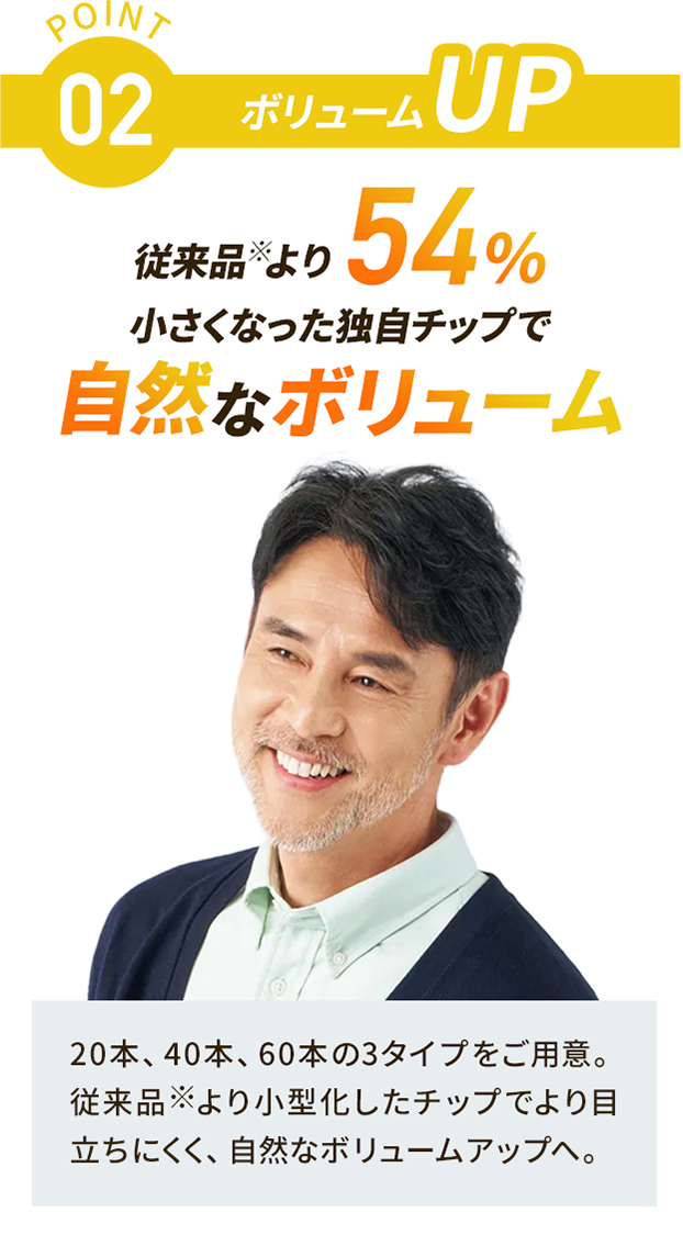 POINT 02 ボリュームUP