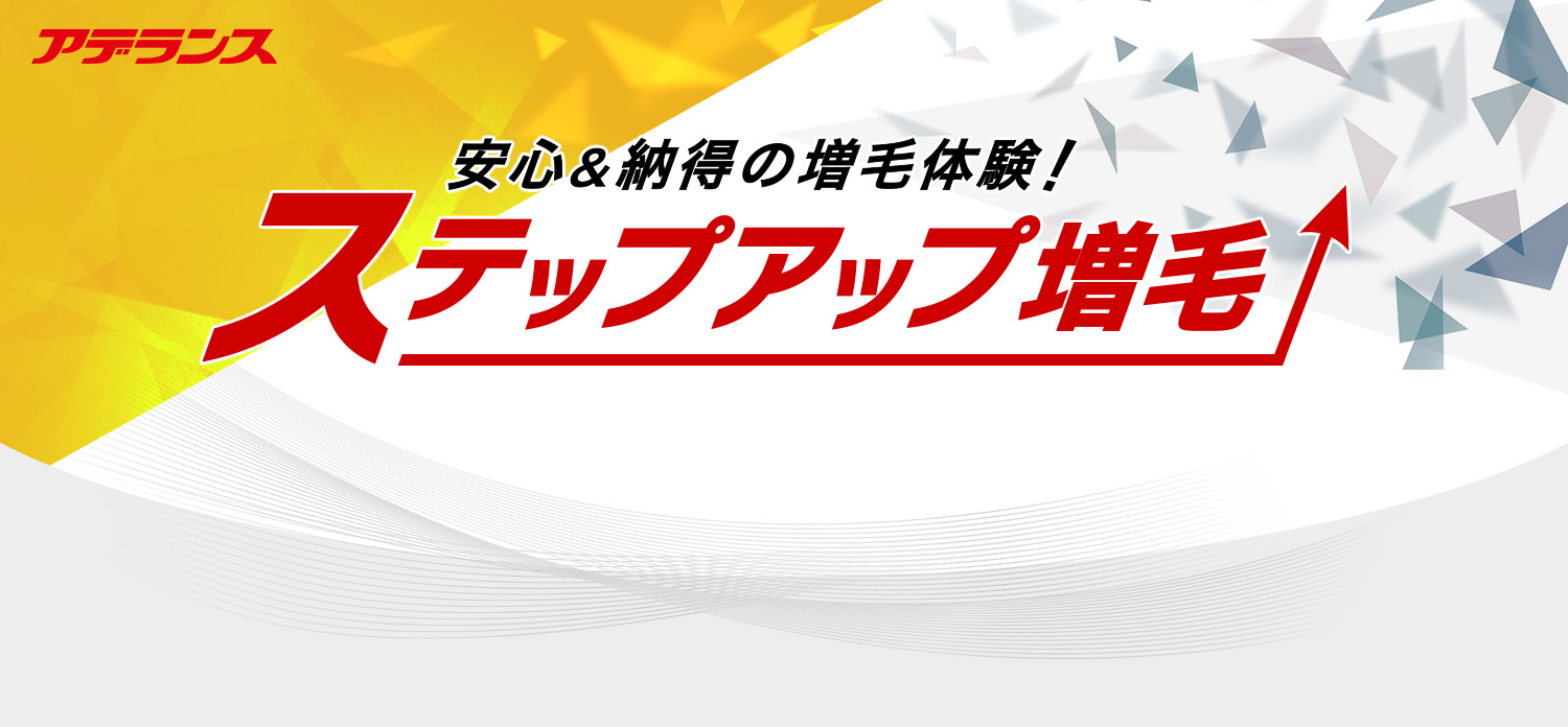 ステップアップ増毛1100本9,600円(税込)