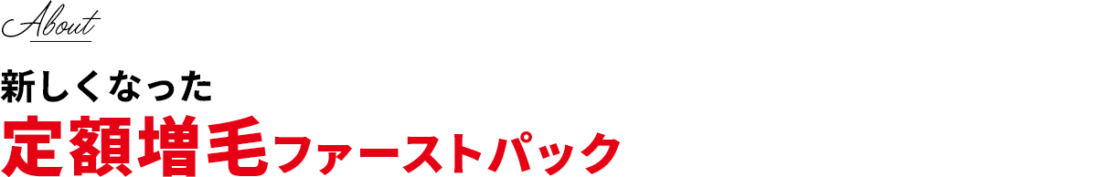 新しくなった定額増毛ファーストパック