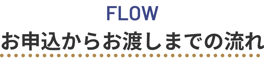 Flow お申込からお渡しまでの流れ