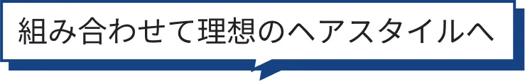 組み合わせて理想のヘアスタイルへ