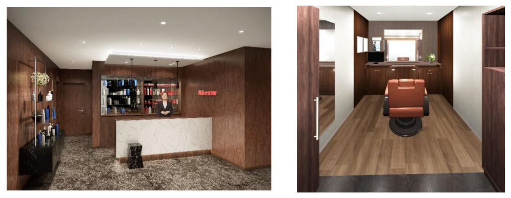 エントランスと男性ブース