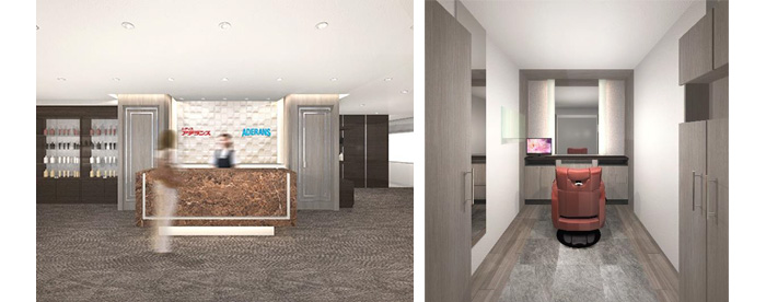 左：エントランス、右：女性ブース（イメージ図）